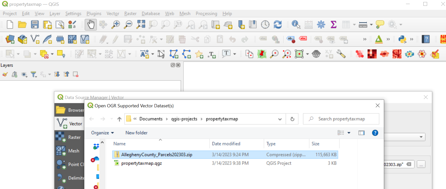 Figure 1 - Initial project folder.