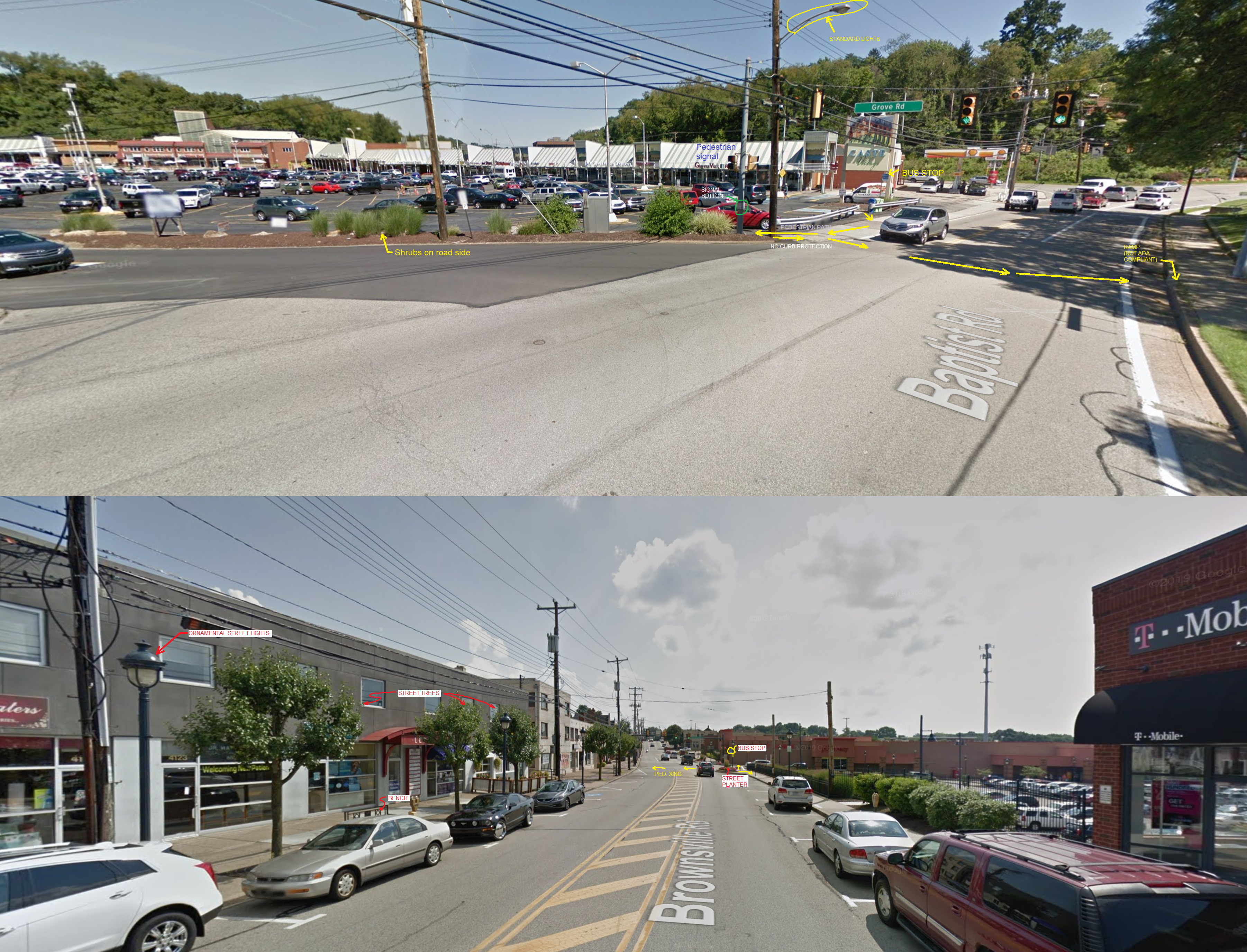 Figure 17 - Brentwood's shopping center vs Whitehall.